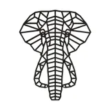 Casa Sentir Olifant Wanddecoratie - Medium - Zwart
