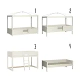 LIFETIME Kidsrooms 4 in 1 Bedcombinatie Whitewash