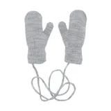 Puck Knit Wanten - Light Grey Melange