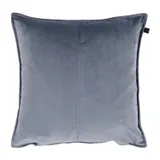 Overseas Middlestitch Kussen - 60 x 60 cm– Velours – Cool Grey
