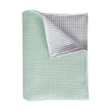 Bink Bedding Pique Wiegdeken Mint / Wit 75 x 100 cm