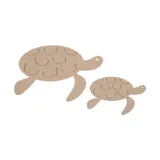 Kidsdepot Schildpad Jonathan Set van 2 - Wanddecoratie - Camel