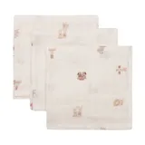Jollein Hydrofiel Monddoekje - Animal Friends - 31x31 cm - 3 Stuks