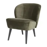 Woood Fauteuil - Sara - Fluweel Warm Groen