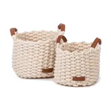 KidsDepot Korbo Set Opbergmanden M Wit