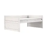 Life Time Kajuitbed Premium - White Wash - 120 cm