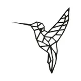 Casa Sentir Kolibrie Wanddecoratie - Medium - Zwart