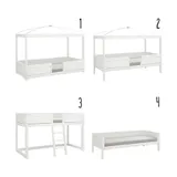 LIFETIME Kidsrooms 4 in 1 Bedcombinatie Wit Gelakt