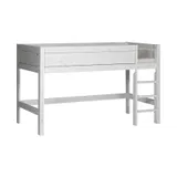 LIFETIME Kidsrooms Halfhoogslaper Rechte Trap Whitewash