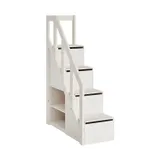 LLIFETIME Kidsrooms Trap / Boekenkast Voor Verhoogde Hoogslaper Whitewash