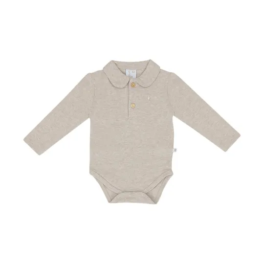 Klein Baby Polo Romper - Beige Melange
