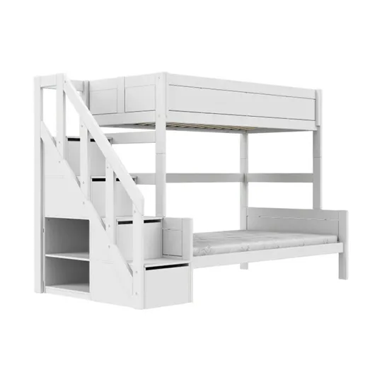 LIFETIME Kidsrooms Stapelbed Family - 90+140 - Met Trapkast / Premium