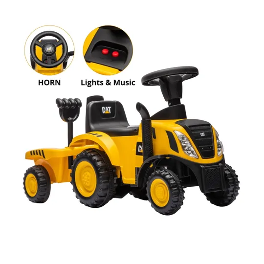 Puck CAT Tractor Loopauto met Aanhanger