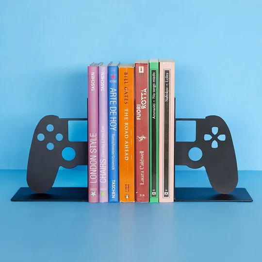 Balvi Joypad Boekensteun – Metaal – Zwart 