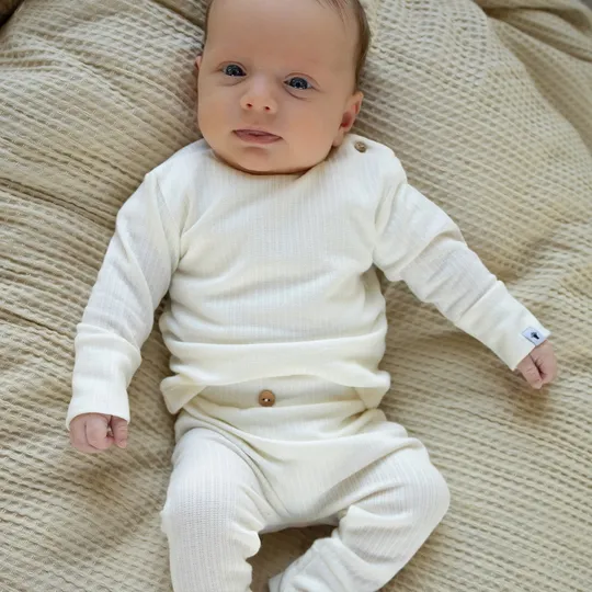 Klein Baby Shirt Rib - Natural White