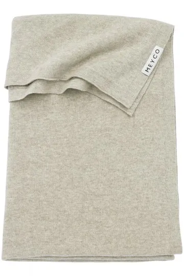 Meyco Knit Basic Wiegdeken - Sand Melange