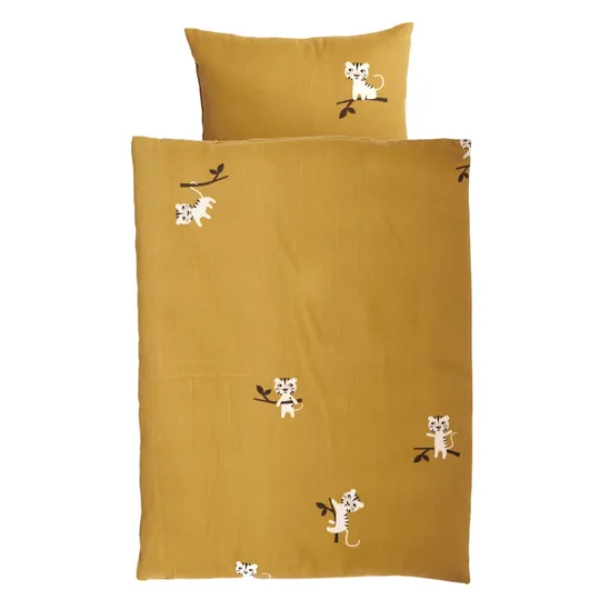 Roommate Tiger Poppen Beddengoed Yellow Ochre
