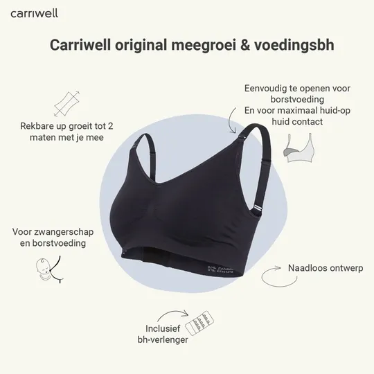 Carriwell Padded Voedingsbh Zwart