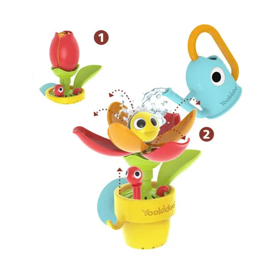 Yookidoo Badspeelgoed - Peek-a-Bee Tub Flower