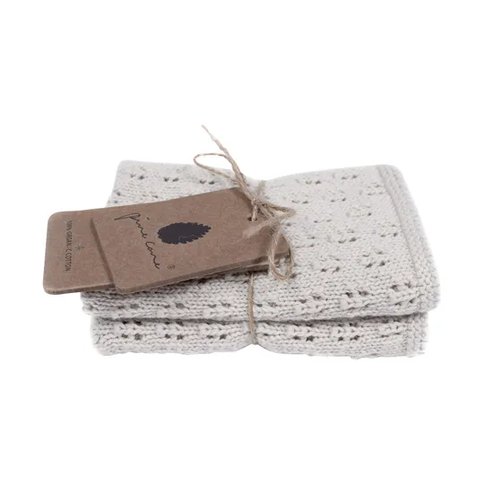 Pine Cone Washandjes - 2 Stuks - Natura