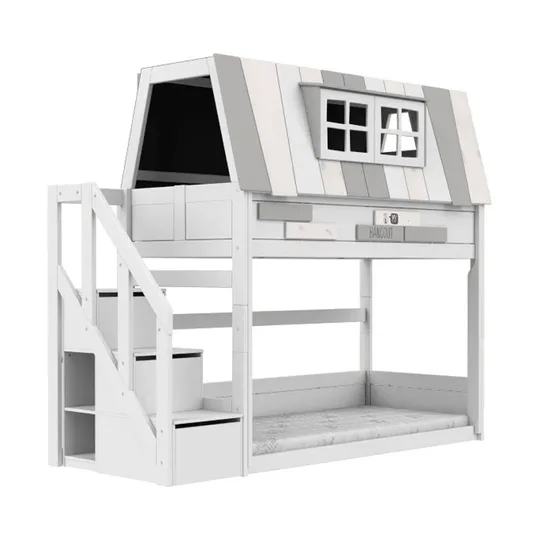 LIFETIME Kidsrooms My Hangout Huisbed Met Trapkast - Premium