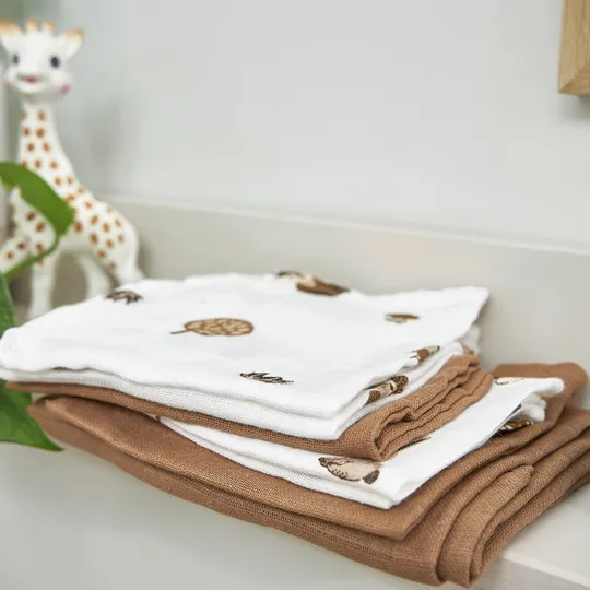 Meyco Forest Animals Washandjes - 3 Stuks - Toffee 