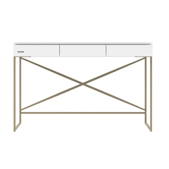 Kidsmill Intense II Kinderkamer Wit / Patinated Brass | Bedbank 90 x 200 cm + Bureau