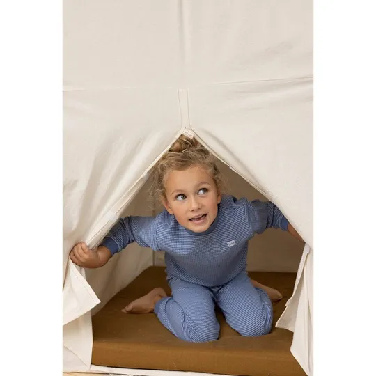 Feetje Wafel Pyjama - Blue Melange