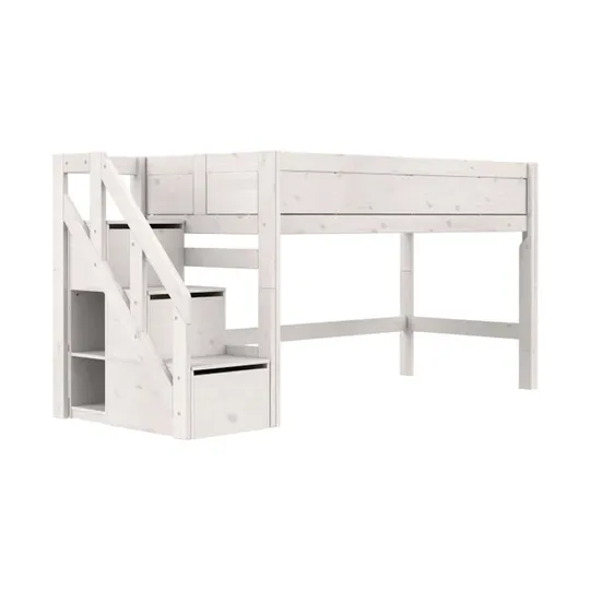 LIFETIME Kidsrooms Halfhoogslaper Met Trapkast - Premium