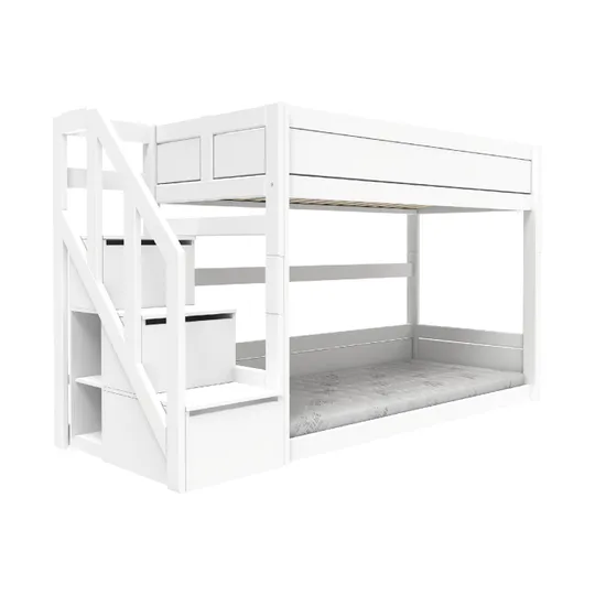 LIFETIME Kidsrooms Laag Stapelbed Met Trapkast - Rolbodem