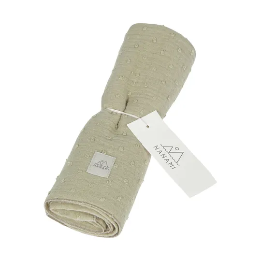 Nanami Hydrofiel Doek– Woven Dot – Eucalyptus