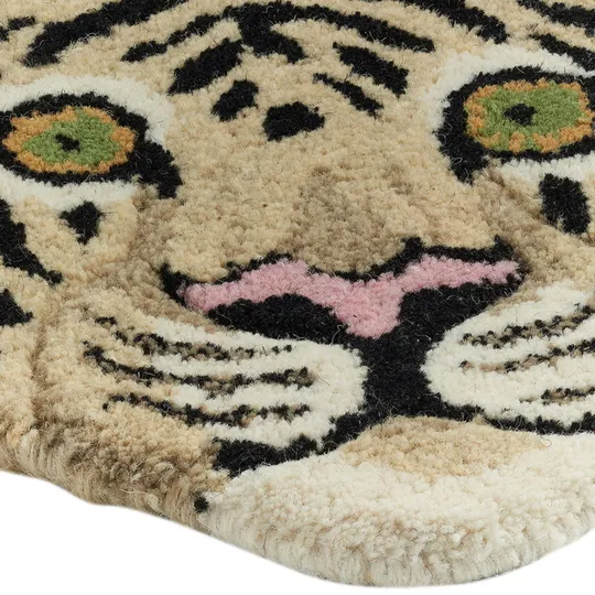 Doing Goods Wandkleed Dierenkop - Tapis Amis - Floral Witte Tijger