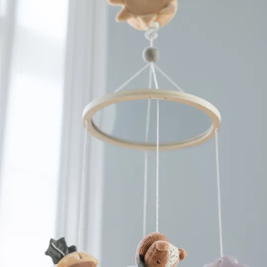 Sebra Babymobiel Met Spiegel en Muziek - Woodland