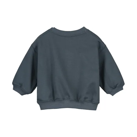 Gray Label Sweater - Dropped Shoulder - Blue Grey