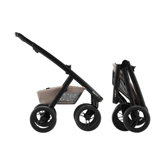 Dubatti Two E2 Kinderwagen 2-in-1 - Black-Brown/ Soft Taupe
