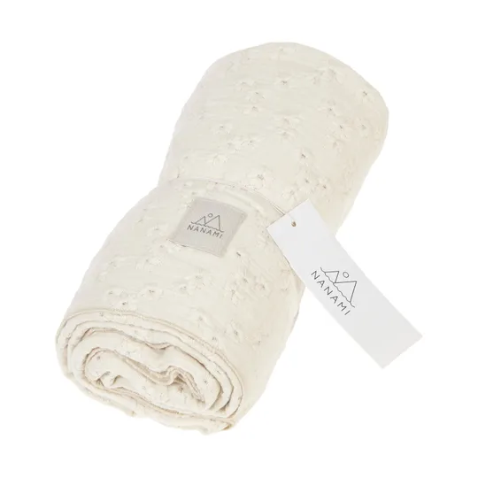 Nanami Swaddle - 135x100 cm - Embroidery - Naturel
