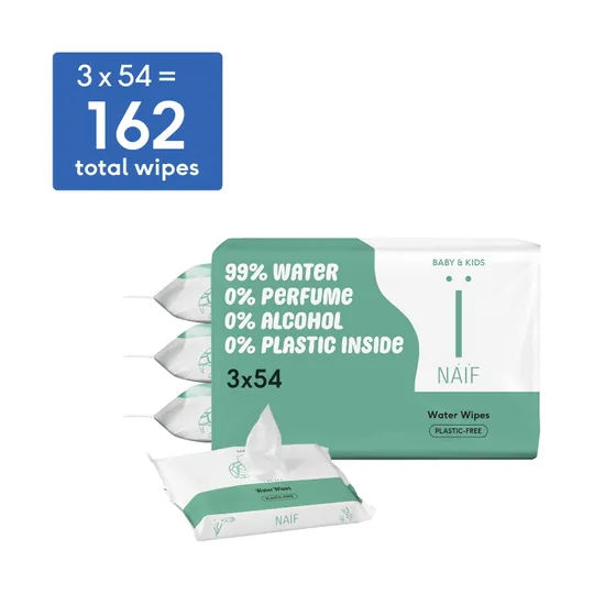 Naïf 3-pack Water Baby Wipes 