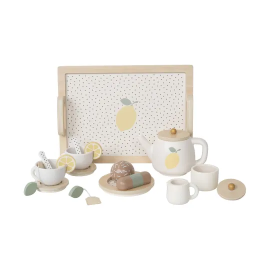 Jabadabado Houten Theeservies - Afternoon Tea - Lemon