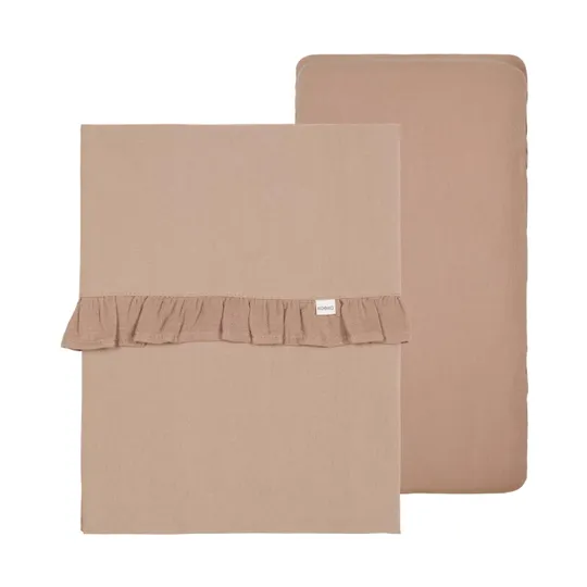 Koeka Faro Ruffle Set Ledikant - Laken En Hoeslaken