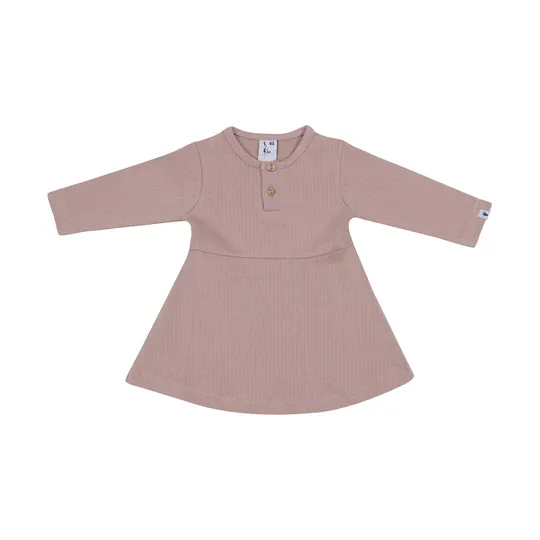 Klein Baby Jurk Rib - Fawn