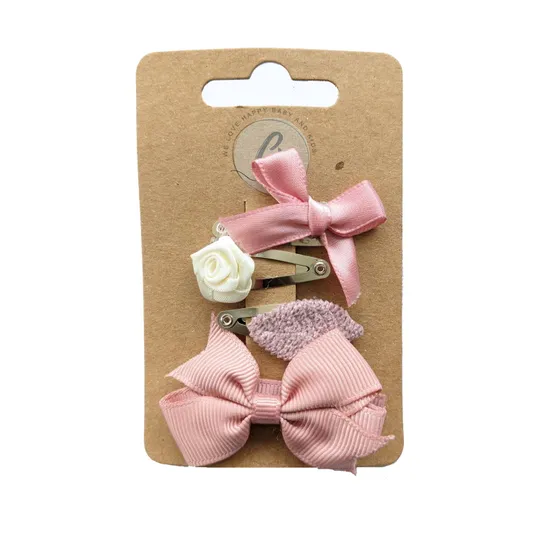 Ootje Kadootje Haarclip - 4 Stuks - Dusty Rose