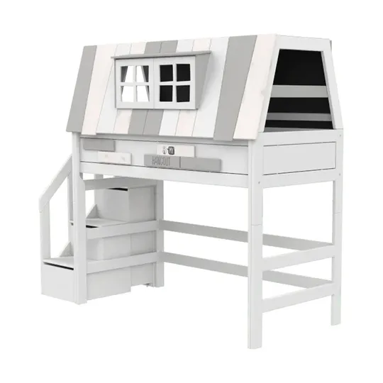 LIFETIME Kidsrooms Hoogslaper - My Hangout - 152 cm - Luxe Lattenbodem