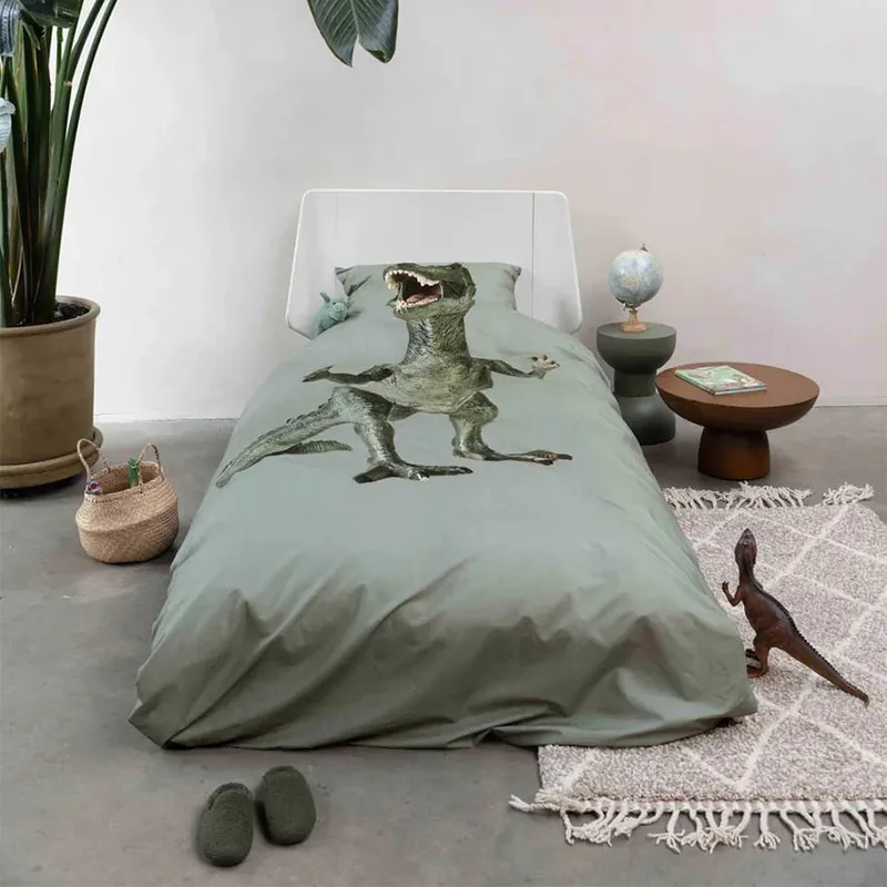 Snurk Dekbedovertrek - Dino Jurassic - Groen