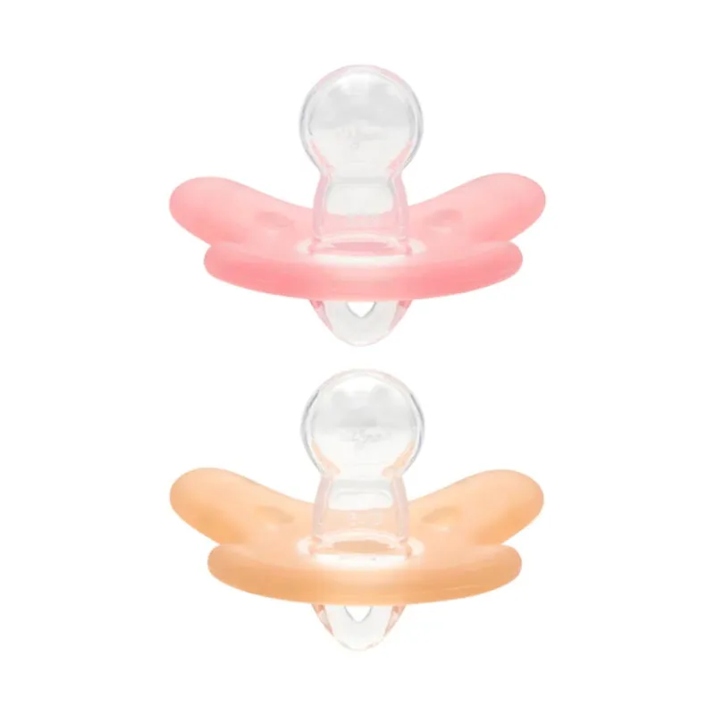 Difrax Fopspeen - Rond - 2 Stuks - 6 Mnd+ - Raspberry/Caramel 