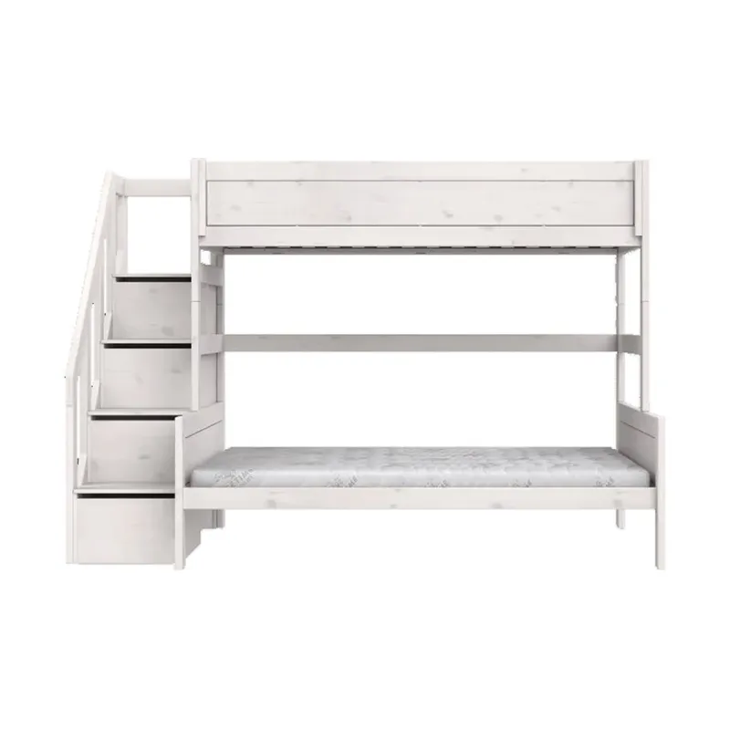 LIFETIME Kidsrooms Stapelbed Family - 90+140 - Met Trapkast / Premium