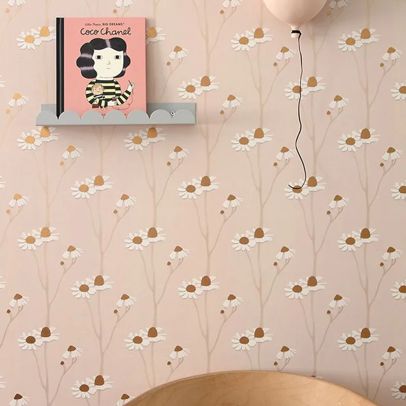 Studio Ditte Behang - Kamille - Poederroze & Goud