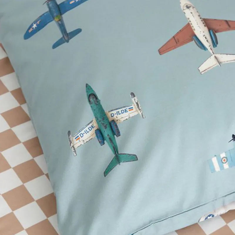 Studio Ditte Hoeslaken Blokjes Toffee - 90x200 cm