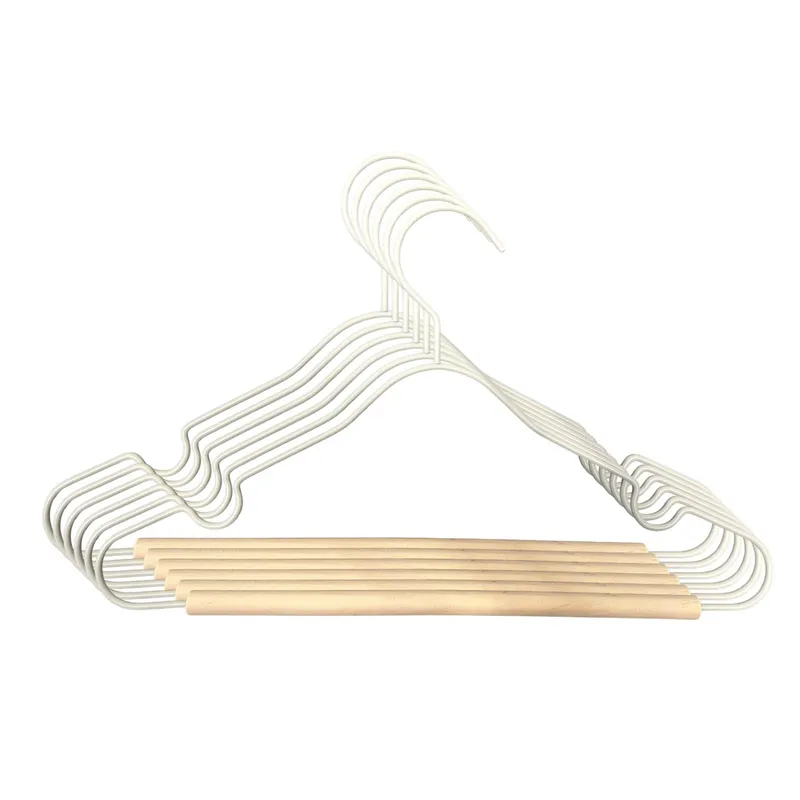 Puck Kledinghanger Metaal/Hout - Set van 6