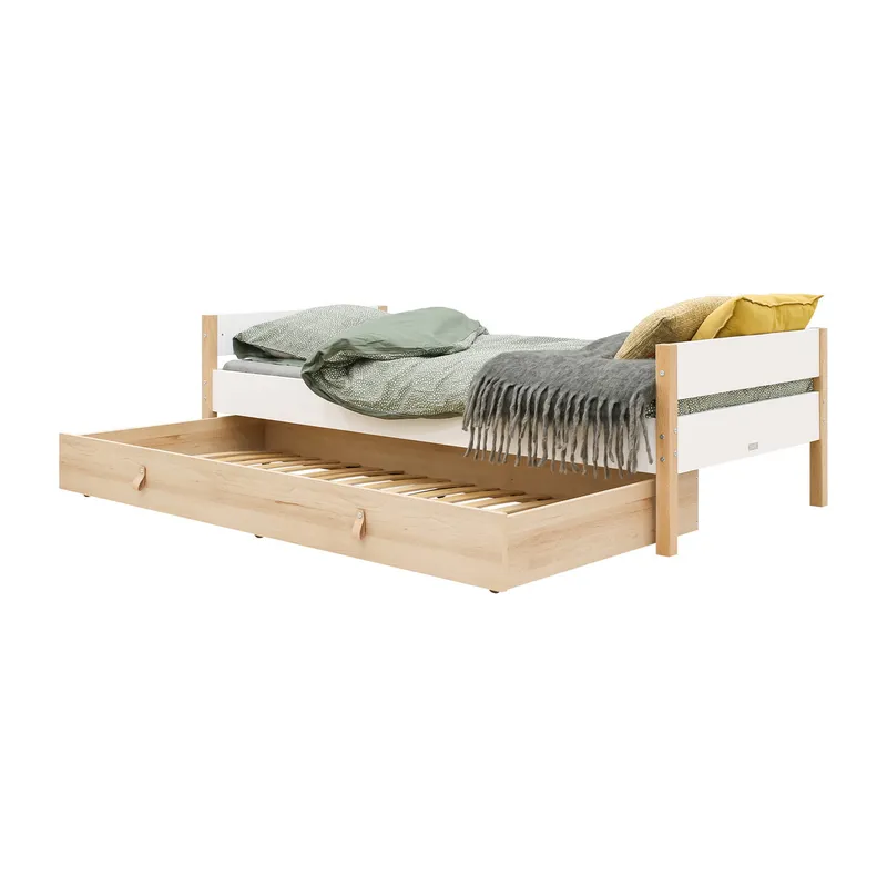 Bopita Lucas Bed - 90 x 200 cm - Wit / Naturel