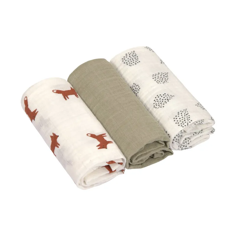 Lässig Little Forest Fox Swaddle 3 Stuks